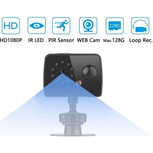 HD1080P Mini Camcorder Battery Camera with PIR Auto Motion Detect and Night Vision CCTV Video DVR for Home Busines Security