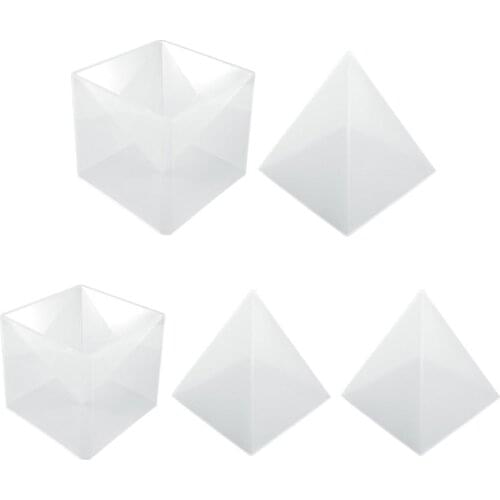 DIY Pyramid Resin Mold Set Large Silicone 3D Pyramid Molds Home Decor 15cm/5.9"
