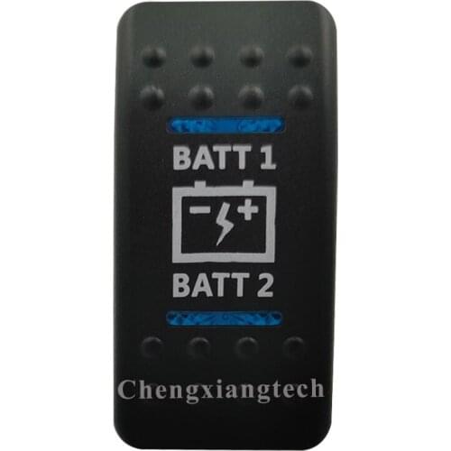 Printed Blue Switch Cap Batt1 Batt2 for 12v 24v Carling Arb Car Boat Battery Rocker Switch, Cover Only !!! No Switch Base