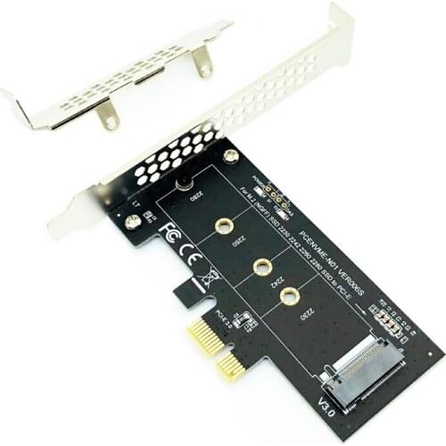 NVME Adapter PCI-E 3.0 x1 to M.2 NVMe M Key Slot Converter with Low Profile Bracket for Samsung PM961 960EVO SM961 PM951 M2 SSD