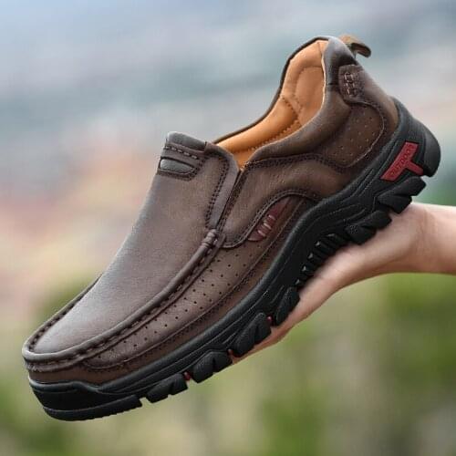 Tooling Luxury Men Shoes High Quality Mens Casual Shoes Genuine Leather Outdoor Shoes Brand Business Loafers Slip on Footwear