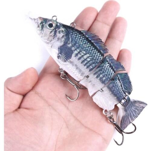 Robotic Swimming Lure Multi-Section Electric Hard Bait USB Rechargeable 14cm 53g for Fishing &T8