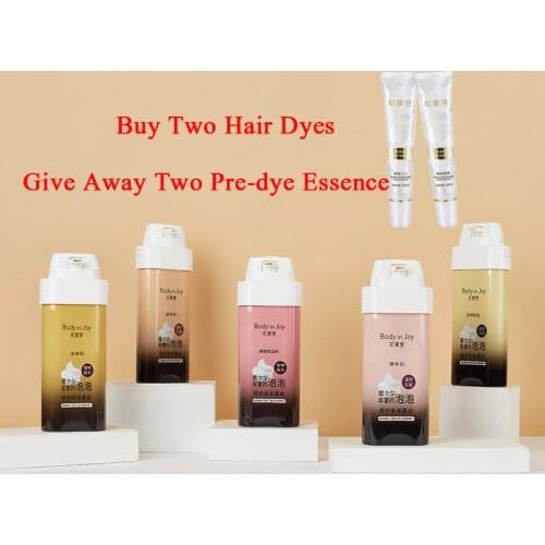 Hair Dye Shampoo Natural Botanical Extract Bubble Hair Dye Gentle Formula Hair Dye Covering Permanent Hair Color Shampoo Women