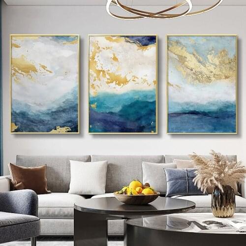 Modern Minimalist Light Luxury Style Poster Living Room Home Decoration Big New Chinese Abstract Art Frameless Wall Painting
