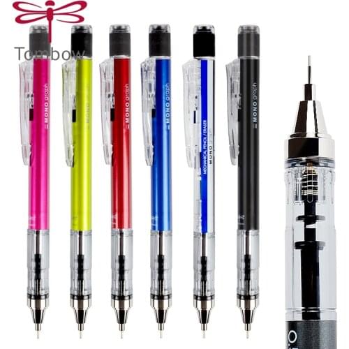 TOMBOW MONO Mechanical Pencil Graph Grip Shake Out Lead Rotate Eraser Student Drawing Sketch 0.5 / 0.3 Active Pencil DPA-132