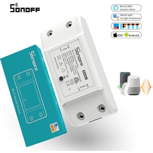 Sonoff Basic R2 Wifi Smart Switch DIY Retrofit Switch Smart Home Wireless Switch Home Automation Compatible with Google Alexa