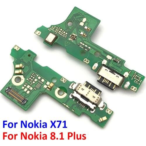USB Charging Port Dock Charger Plug Connector Board Flex Cable For Nokia X71 / 8.1 Plus