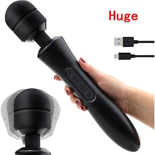 VETIRY Big Head Vibrator, Magic Wand AV Massage Vibrators For Women, USB Charging G Spot Clitoris Stimulator Sex Toys For Adults