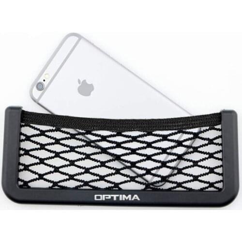 Car Net Bag Phone Holder Storage Pocket Organizer Mesh Trunk Net Holder Pocket for KIA Optima