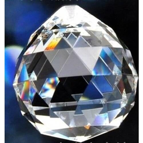 1PCS 80mm Clear Crystal Ball Suncatcher Prism Chandelier Crystal Parts Hanging Pendant Lighting Ball Home Decor
