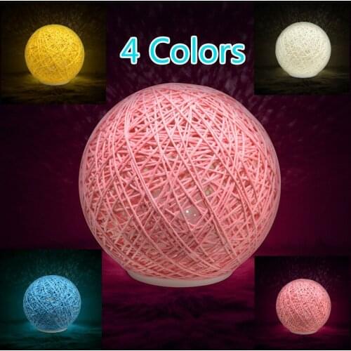 15cm Rattan Ball Night Light Home Living Room Bedroom Creative Projector USB Table Lamp Birthday Gift Home Decor