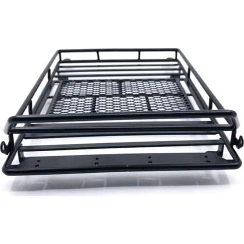 2019 Metal Roof Rack Luggage Carrier with 36 LED Spotlight bar For 1/10 RC Crawler Traxxas Trx4 RC4WD Wrangler Axial Scx10