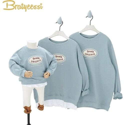 2021 Autumn Mother Kids Hoodie Mom and Daughter Matching Clothes Family Matching Outfits Daddy Mommy and Me Sweater