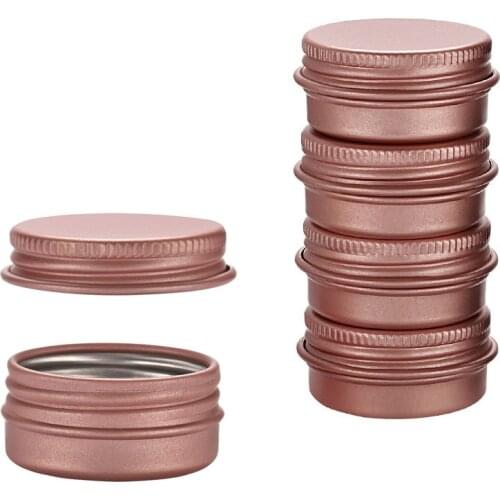 50Pcs Rose Gold 5g 10g 15g 30g Aluminum Jars Empty Cosmetic Makeup Cream Lip Balm Gloss Metal Aluminum Tin Containers