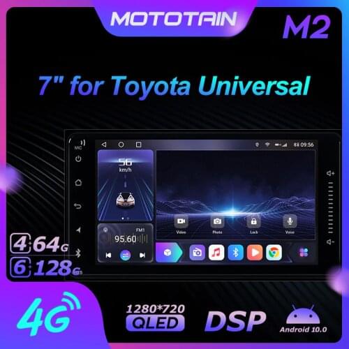 Mototain Autoradio Radio 2 Din for Universal Toyota Corolla Auto Audio GPS Android 10.0 Multimedia 4G LTE 6G Ram 128G Rom