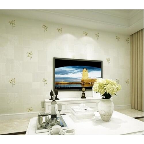 Beibehang Modern simple non - woven wallpaper. Nordic fresh pastoral flowers bedroom living room television background wallpaper