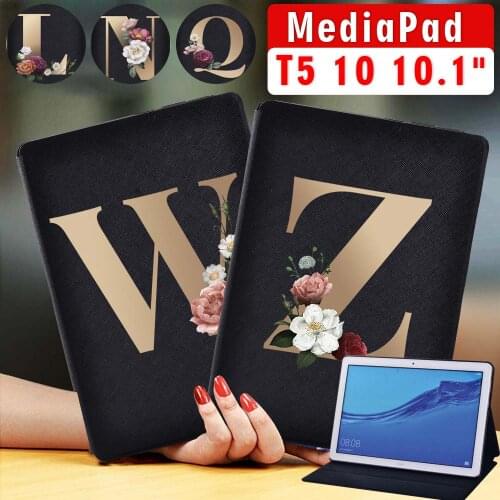 Tablets Case for Huawei MediaPad T5 10 10.1 Inch Leather Stand Protective Shell + Free Stylus