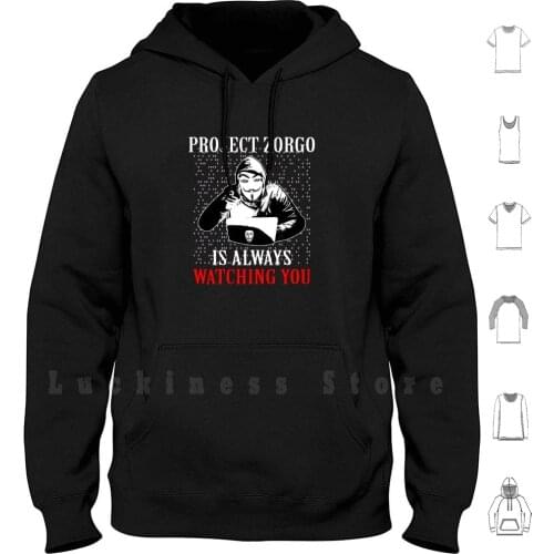 Project Zorgo Hacker Watching You Anonymous Mask Design hoodies long sleeve Anonymous Mask Gamers And Video Sharing