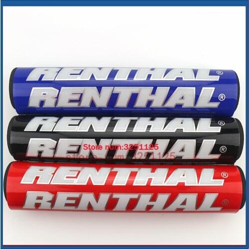 RED 250mm Renthal Handlebar Round Cushion Crossbar Foam Bar Chest Square Pad Pro Taper for CRF50 XR50 CRF70 XR70 Dirt Bike