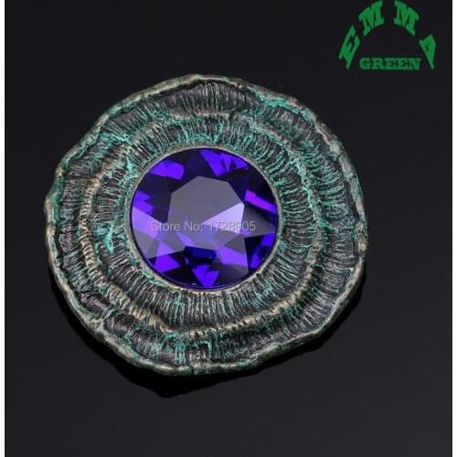 Round Rhinestone Lotus Flower Brooches Pins 55x55mm Vintage Women Crystal Brooch Wedding Bridal Pin Jewelry Brooch Pins Gifts