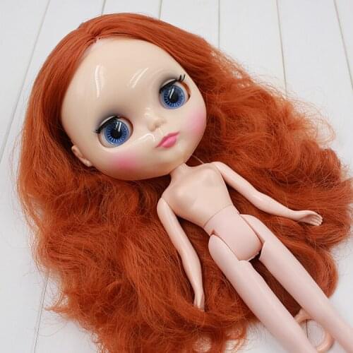 Nude blyth Doll, Copper red hair Factory doll ,Suitable For DIY Change BJD Toy For Girls