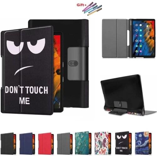 Magnetic Leather Funda Case For Lenovo Yoga Smart Tab YT-X705 10.1" Capa Cover for Lenovo Yoga Tab 5 Stand Coque Shell +Film+Pen
