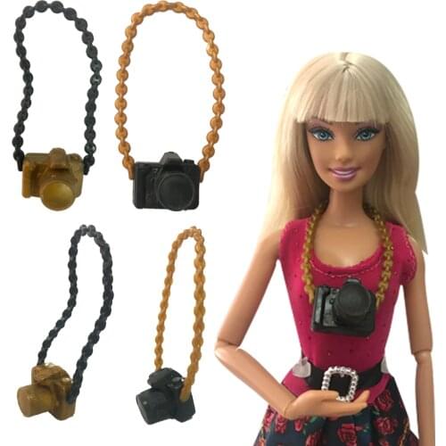 NK 3 Pcs/Set New Fashion Doll Accessories Plastic Camera For Barbie Doll DIY Camera For BJD Doll For Monster high Doll Toys DZ