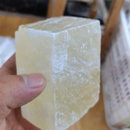 200-900g Wholesale Natural Transparent Yellow Optical Calcite Orange Crystal Stones And Mineral Rough Specimen Gemstone Specimen