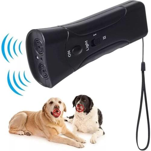 1PCs Pet Dog Repeller Anti Barking Stop Bark Training Device Trainer LED Ultrasonic Anti Barking Ultrasonic Without Battery
