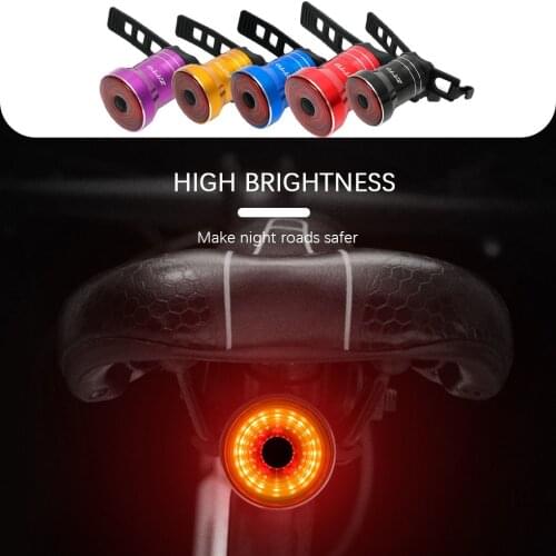 Bike LED Taillight Bicycle Smart Brake Induction Tail light USb Charging Night Riding Warning Light Riding Equipment Accessories