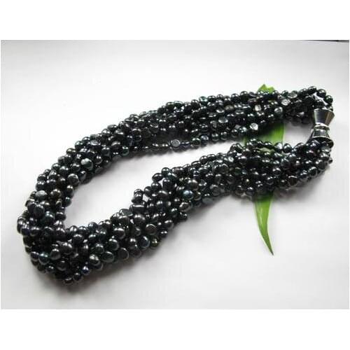 Perfect Handmade Luck Jewellery,Wonderful Bride Party Wear Natural Freshwater Pearl Necklace,8 Strands Perfect Women Jewelry