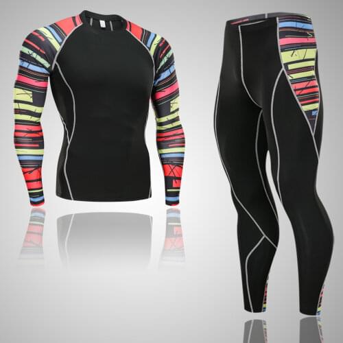 Winter Tight Compression Clothing Men Quick-Drying Ski Underwear Set Outdoor Function Thermal T-Shirt Gym Jogging Training Suit