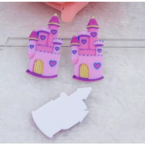 10pcs/lot flat back planar resin castle kawaii flat back resin cabochons accessories