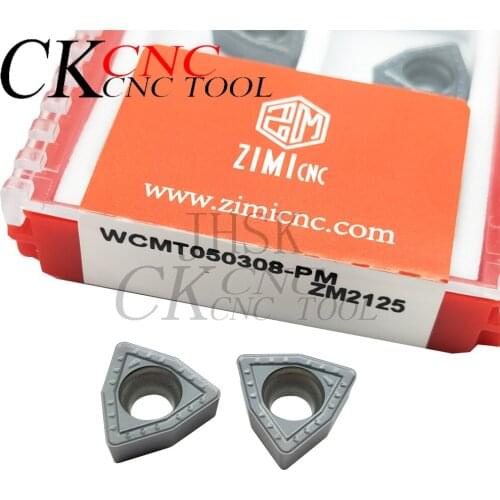10pcs WCMT050308-PM ZM2125 WCMT 050308 WC U drill carbide Inserts turning tools cutter CNC Lathe Cutter Tool Parts WCMT tool