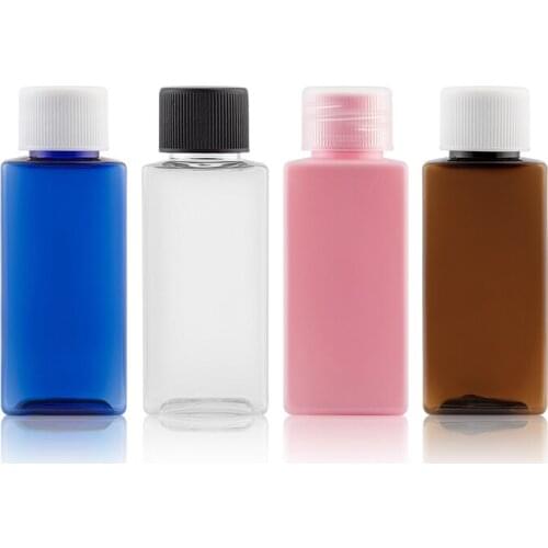 100pcs 30ml clear Lotion Bottle With Cap 1OZ Small Travel Bottles For Cosmetic Packaging 30CC Makeup Container Display Vials