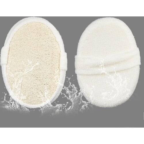 2 Pcs Natural Loofah Sponge, Exfoliating Loofah Sponge Pads Natural Loofah Back Scrubber for Men and Women