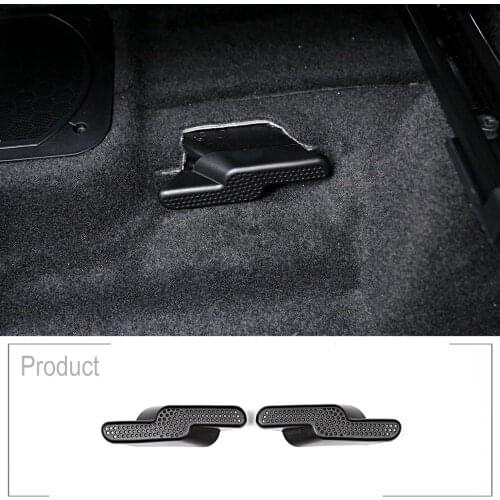 2pcs Black Car Seat Outlet Air Outlet Vent Protect Cover Trim Accessories For BMW X1 F48 2016-2019 For BMW 2 Series F45 F46