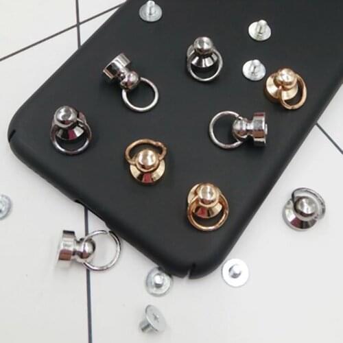 20PC Phone Shell Rivets Button Stud Screw Nail Rivet Screw Back Leather Belt for Sewing Handmade DIY Accessories Material