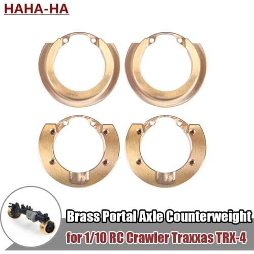 4pcs Brass Counterweight Portal Drive Axle Balance Weight for 1/10 RC Crawler Car Traxxas TRX4 TRX6 G63 G500 Upgrade Parts