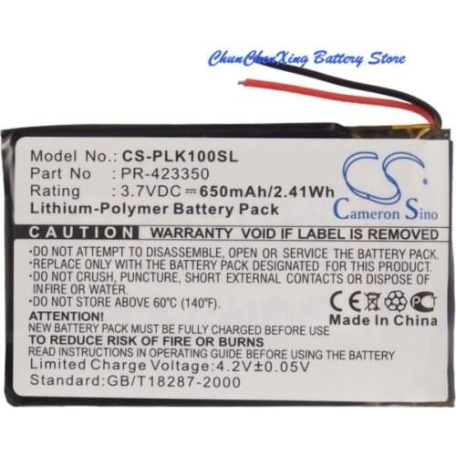 Cameron Sino 650mAh Battery PR-423350 for Plantronics K100, LIS1427HEPCC, LIS1427NHPCC For Sony MDR-DS6500, MDR-XB950BT
