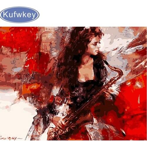 Full Square drill 5D DIY Diamond Painting"sax,music,girl"diamond Embroidery Cross Stitch Mosaic Decor Christmas gifts