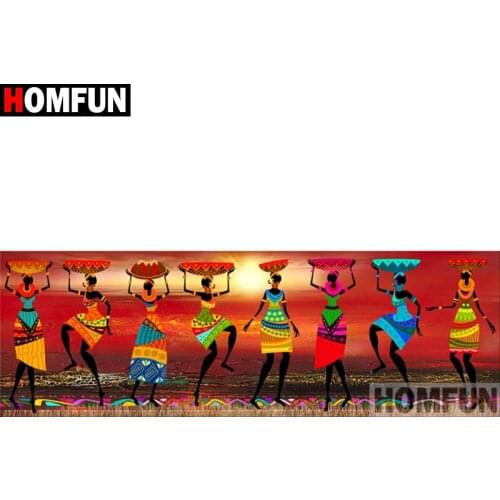 HOMFUN Full Square/Round Drill 5D DIY Diamond Painting "African woman" 3D Embroidery Cross Stitch 5D Decor Gift A27372