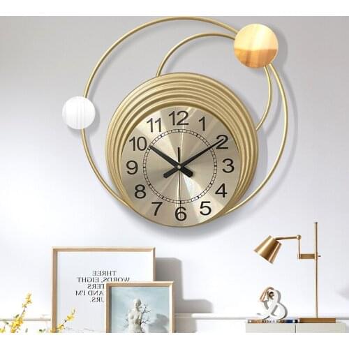 Big Luxury Wall Clcok Nordic Digital Silent Simple Large Living Room Wall Clock Gold Creative Unique Wandklok Home Decor AD50WC