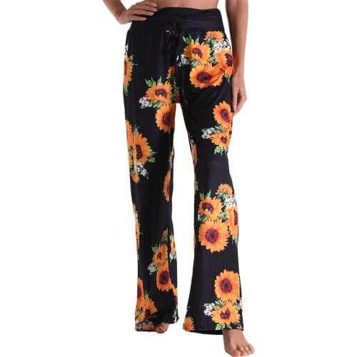 2021 New Women Casual Pants Loose Printed Straight Pants High Waist Chic Office Ladies Pants Trousers Streetwear Female Pants