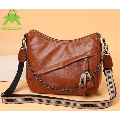 Designer Womens Messenger Bag Fashion Chain Ladies Handbags 2021 New High Quality Pu Leather Solid Color Shoulder Bags Female