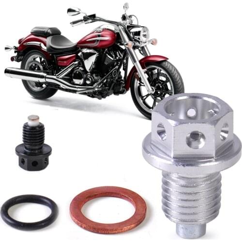 DWCX M12 Magnetic Engine Oil Pan Drain Filter Adsorb Plug Bolt Nut Screw Washer for Honda CB1000R CBR250R CB300F Yamaha Scooter