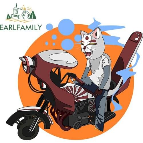 EARLFAMILY 13cm x 12cm for Motorcyclist Car Sticker Personality Creative VAN Stickers Vinyl Car Sticker Waterproof 3D JDM Decal