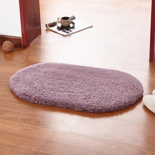 Bath Mats Soft Water Absorption Toilet Floor Absorbent Thick Carpets Non-Slip Bathroom Rugs Memory Foam Bath Rug Ellipse Mats