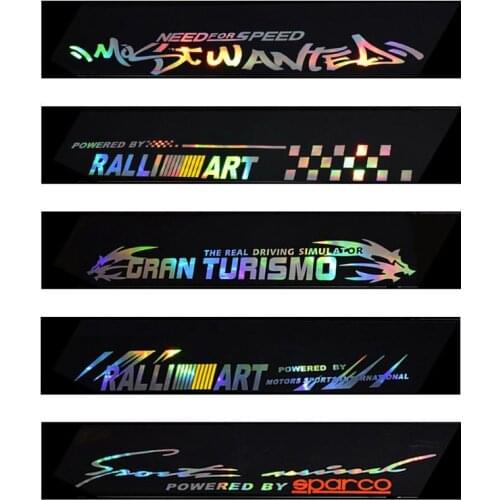 Laser Reflective Letters Auto Car Front Window Windshield Decal Stickers For BMW For Ford Focus For Mazda - Car Styling Fashion