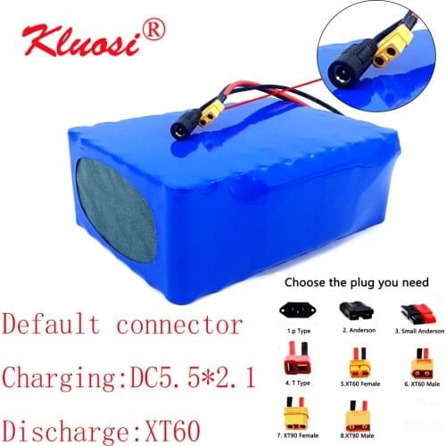 KLUOSI 10S7P 36V 17.5Ah 18A 36V Battery 1000W 42V Lithium Battery Pack with 30A BMS for Ebike Electric Car Bicycle Motor Scooter